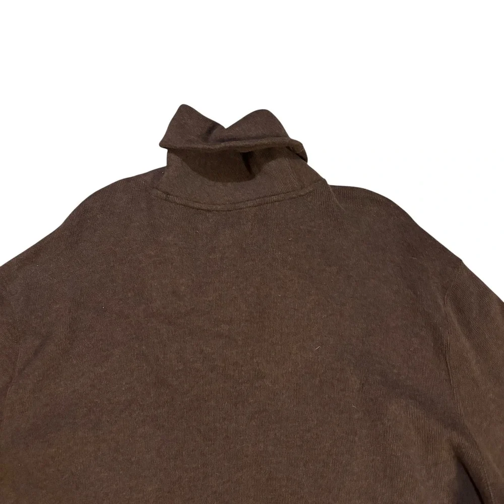Polo Ralph Lauren Brown Cotton Two Button‎ Shawl Collar Pullover Sweater XL